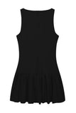 Sleeveless Flare Hem Casual Dress
