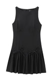 Sleeveless Ruffle-Hem Casual Dress