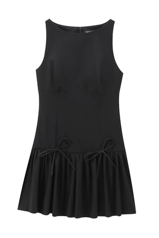 Sleeveless Ruffle-Hem Casual Dress