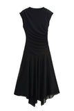 Draped Sleeveless Casual Dress