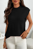 Sleeveless Ribbed Knit Sweater Top