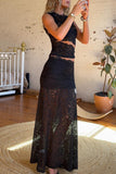 Elegant Lace Skirt Set Ensemble