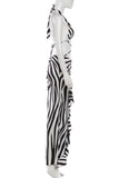 Halter Tie Zebra Print Dress