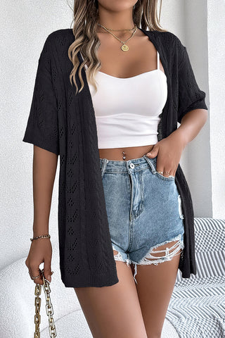 Open-Front Knit Cardigan
