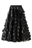 Textured Circle A-Line Skirt
