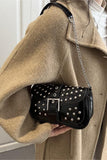 Studded Chain Strap Shoulder Bag