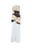 Strapless Floral Casual Dress