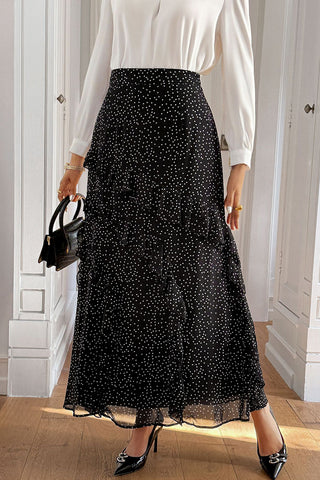 Polka Dot Maxi Skirt