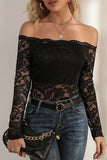 Off-Shoulder Lace Blouse