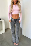 Classic High-Waist Straight Jeans