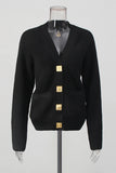 Classic Buttoned Cardigan with Pockets