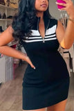 Sleeveless Zip-Front Casual Dress