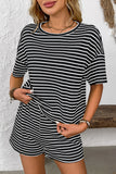 Striped Casual Short Set
