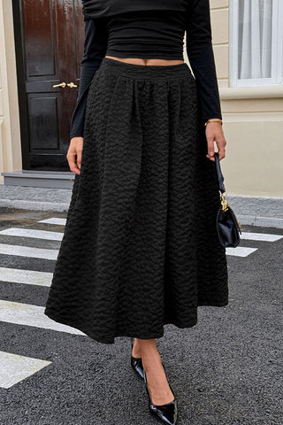 Elegant Textured Maxi Skirt