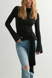 Stylish Wrap Long Sleeve Top