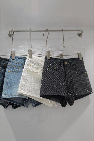 Rhinestone Denim Shorts