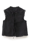 Sleeveless Lace Detail Blouse