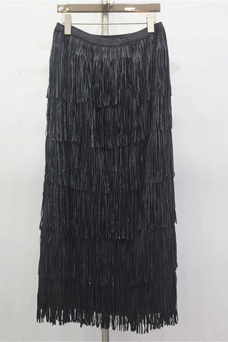 Tiered Fringe Skirt