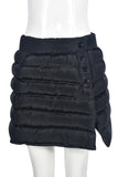 Buttoned Quilted Mini Skirt