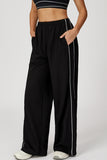 Relaxed Wide-Leg Joggers with Contrast Trim