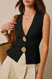 Shell-Button Accent Tank Top