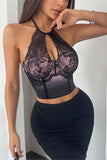 Lace Halter Camisole Top