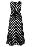 Sleeveless Polka Dot Casual Dress
