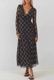 Plaid Long Sleeve Dress