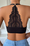 Lace-Back Ribbed Tank Top