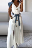 Button-Front Casual Midi Dress