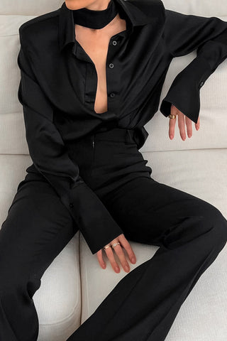 Stylish Cutout Collar Blouse