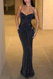 Strappy Evening Gown with Intricate Details