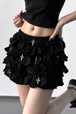 Layered Ruffle Casual Shorts