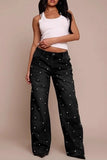 Embellished Straight-Leg Jeans