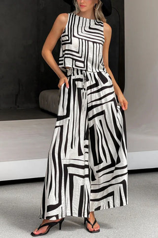 Geometric Print Two-Piece Set