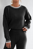 Stylish Crewneck Sweater with Ribbed Trim