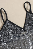 Sequin-Embellished Mesh Tank Top