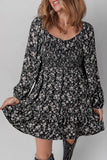 Floral Open Back Mini Dress