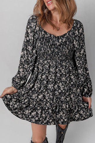 Floral Open Back Mini Dress