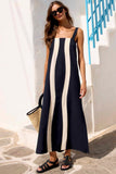 Striped A-Line Casual Dress