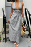 Halter Maxi Casual Dress