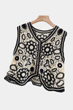Intricate Floral Crochet Vest