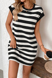 Striped Casual T-Shirt Dress