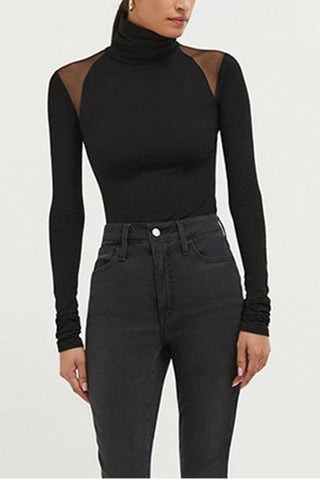 Chic Turtleneck Long Sleeve Bodysuit