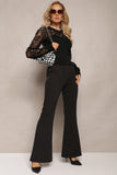 Lace Sleeve Knit Top
