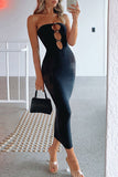Strappy Cut-Out Midi Dress