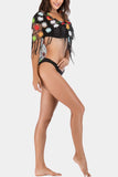 Floral Fringe Beach Cover-Up
