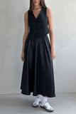 Elegant A-Line Midi Skirt
