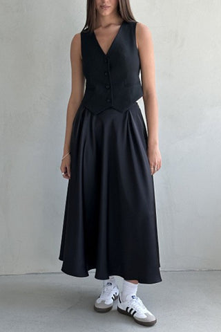 Elegant A-Line Midi Skirt