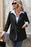 Striped Classic Blazer with Layered Look